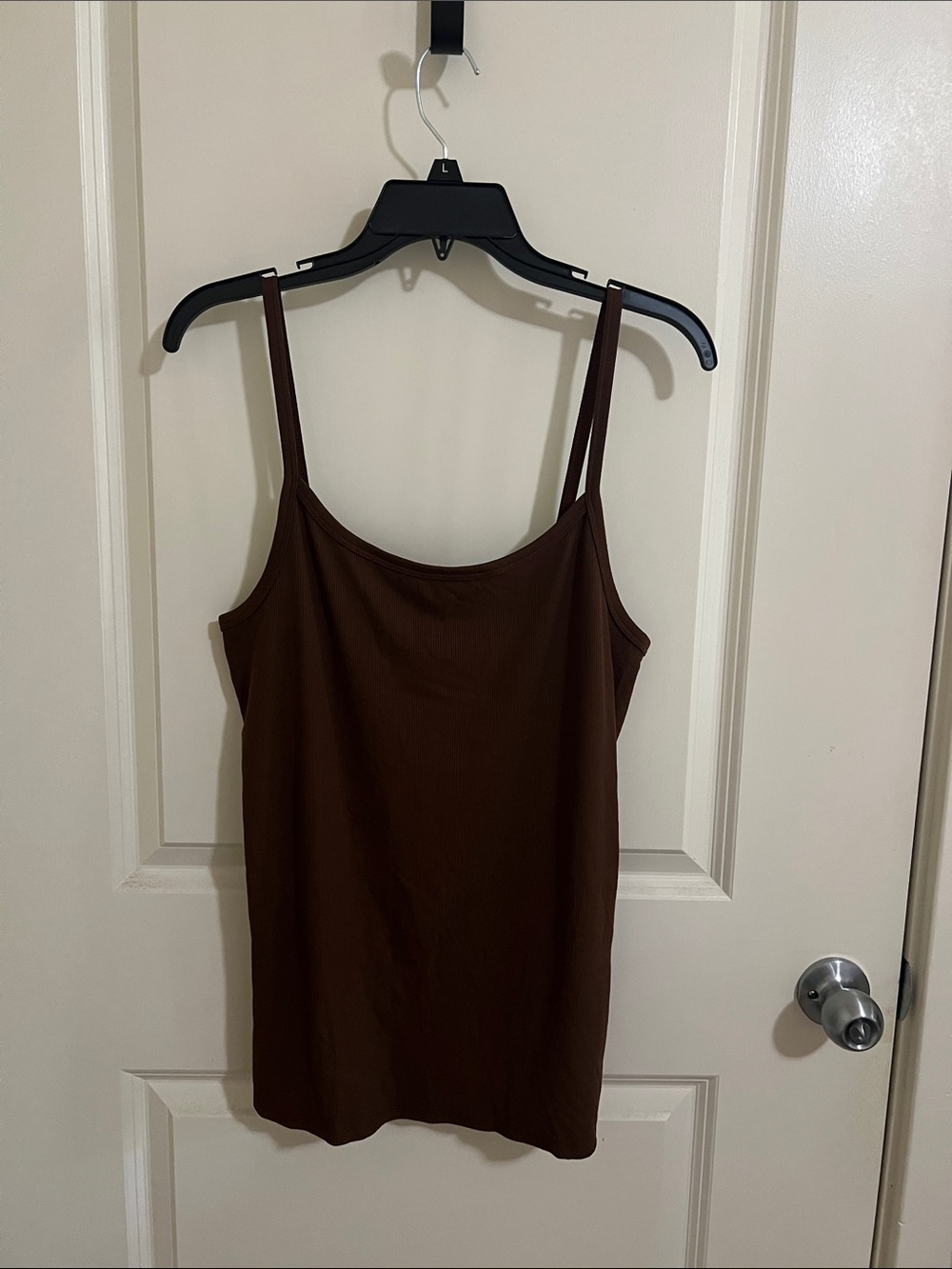 Women's Brown Spaghetti Strap Tank Top